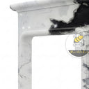 white marble fireplace mantel in Panda White - Image 6