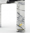 white marble fireplace mantel in Panda White - Image 7