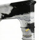 Black and white Marble fireplace surround in Panda White - Image 5