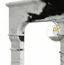 Black and white Marble fireplace surround in Panda White - Image 6