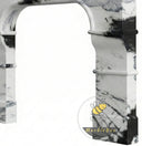 Black and white Marble fireplace surround in Panda White - Image 7