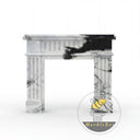 custom marble fire surround for sale in Panda White - Image 3