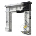 custom marble fire surround for sale in Panda White - Image 4
