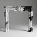 custom marble fireplace for sale in Panda White - Image 1
