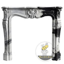 custom marble fireplace for sale in Panda White - Image 3
