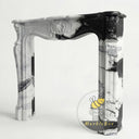 custom marble fireplace for sale in Panda White - Image 4