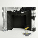 marble mantelpiece in Panda White - Image 3