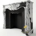 marble mantelpiece in Panda White - Image 4