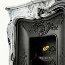 marble fireplace hearth in Panda White - Image 5