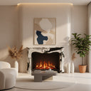 Louis XV marble fireplace surround in Panda White - Image 2
