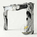 Louis XV marble fireplace surround in Panda White - Image 4
