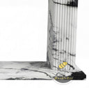electric marble fireplace surround in Panda White - Image 7