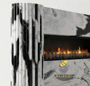 custom marble fireplace surround in Panda White - Image 6