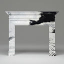 modern marble mantel in Panda White - Image 1