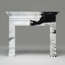 modern marble mantel in Panda White - Image 1