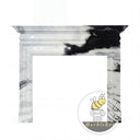 modern marble mantel | high-contrast black white | 59.05511811023622 Inch Width | Panda White