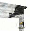 modern marble mantel | high-contrast black white | 59.05511811023622 Inch Width | Panda White
