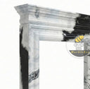 modern marble mantel | high-contrast black white | 59.05511811023622 Inch Width | Panda White