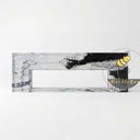electric marble hearth in Panda White - Image 3