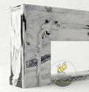 electric marble hearth | Ornate carved details | Width 65 Inch | Panda White Marble