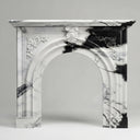 marble white fireplace in Panda White - Image 1