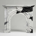 marble white fireplace in Panda White - Image 1