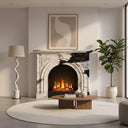 marble white fireplace in Panda White - Image 2