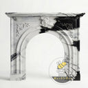 marble white fireplace | Arched Carved Design | Width: 59 Inch | Panda White