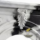 marble white fireplace | Arched Carved Design | Width: 59 Inch | Panda White