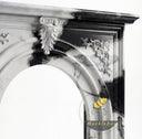 marble white fireplace | Arched Carved Design | Width: 59 Inch | Panda White