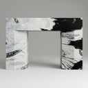 white marble surround fireplace in Panda White - Image 1