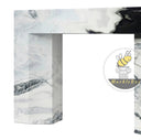 white marble surround fireplace in Panda White - Image 6