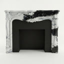 victorian marble mantel in Panda White - Image 1
