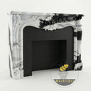 victorian marble mantel | Carved Ornate Shell | 59 Inch Width | Panda White