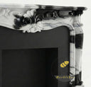 victorian marble mantel in Panda White - Image 5