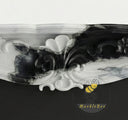 victorian marble mantel | Carved Ornate Shell | 59 Inch Width | Panda White