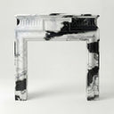 bespoke marble fireplace in Panda White - Image 1