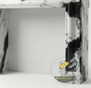 bespoke marble fireplace in Panda White - Image 7