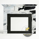 marble fire surrounds for sale | Bold Veined Pilasters | 59 Inch Width | Panda White