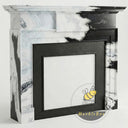 marble fire surrounds for sale in Panda White - Image 4