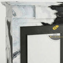marble fire surrounds for sale | Bold Veined Pilasters | 59 Inch Width | Panda White