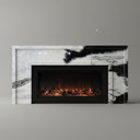 Electric marble fireplace in Panda White - Image 1