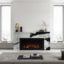 Electric marble fireplace in Panda White - Image 2