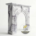 White marble fireplace surround in Milas Lilac - Image 4