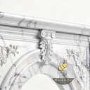 White marble fireplace surround in Milas Lilac - Image 5