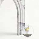 White marble fireplace surround | Ornate arched carving | Width 59.1 Inch | Milas Lilac