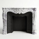 White Marble fireplace mantel in Milas Lilac - Image 1
