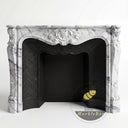 White Marble fireplace mantel in Milas Lilac - Image 3