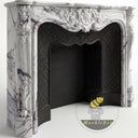 White Marble fireplace mantel in Milas Lilac - Image 4