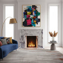 White Marble mantel in Milas Lilac - Image 2